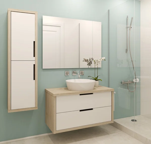 Modern banyo iç mimarisi.