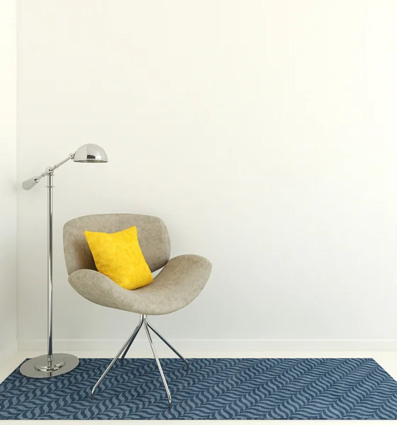 Interiör med armchair.3d rendering. — Stockfoto