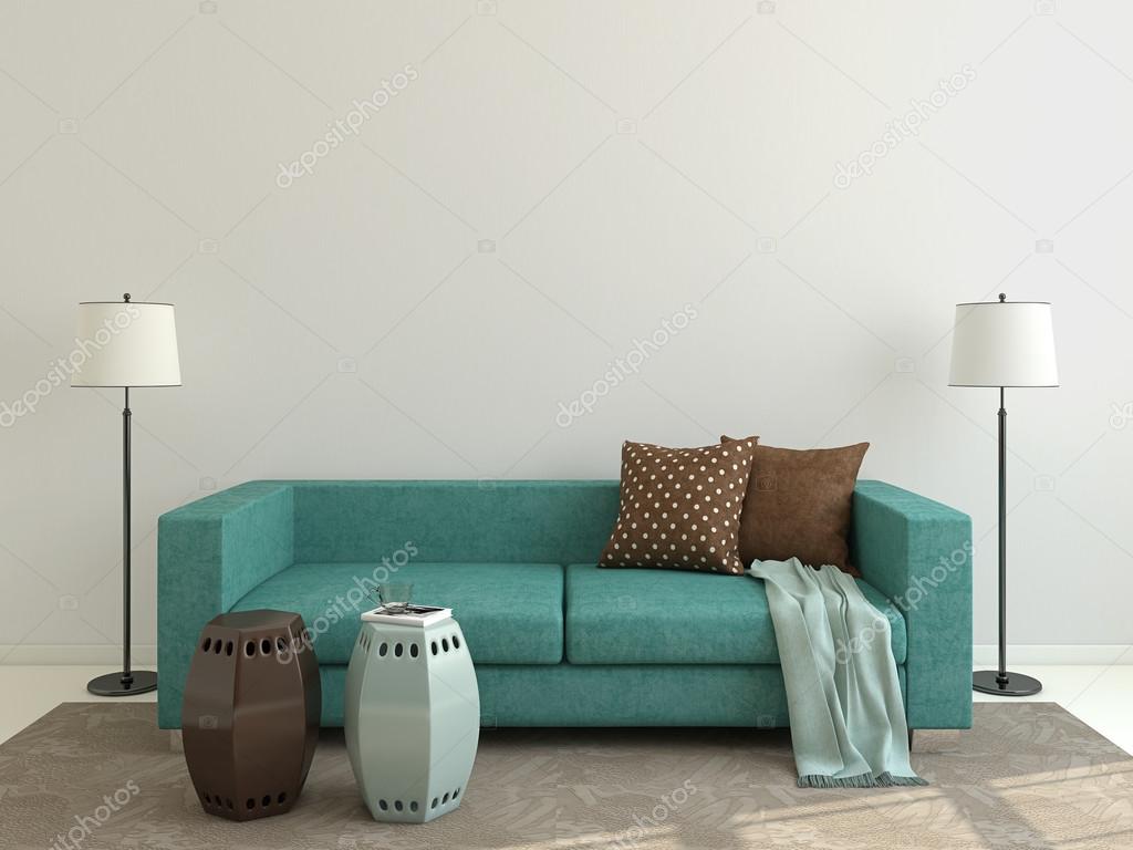 Modern living-room. 3d rendering.