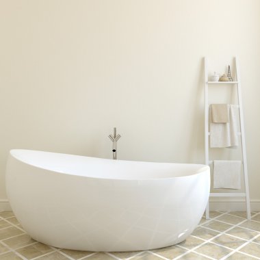 Modern banyo. 3D render.