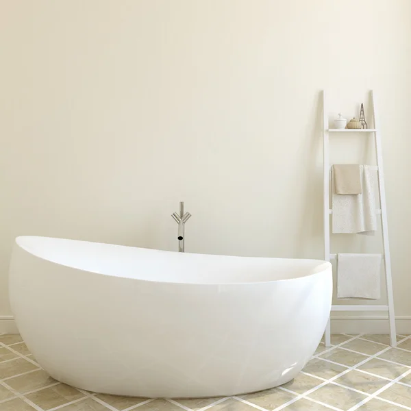 Moderne badkamer. 3D-rendering. — Stockfoto