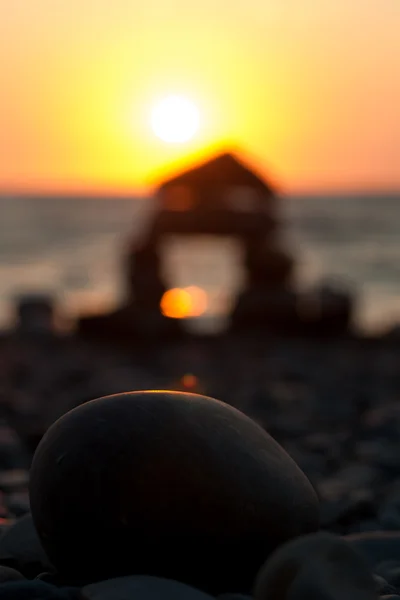 Piedras marinas al atardecer — Foto de Stock