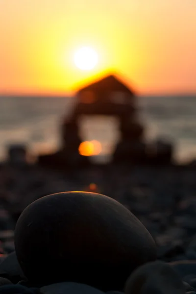 Piedras marinas al atardecer — Foto de Stock