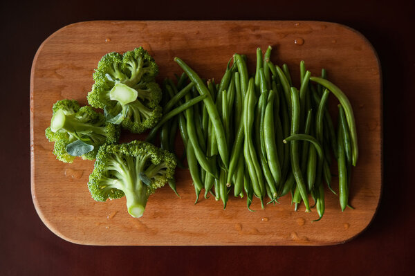broccoli and asparagus