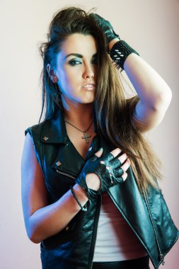 Genç güzel punk kız