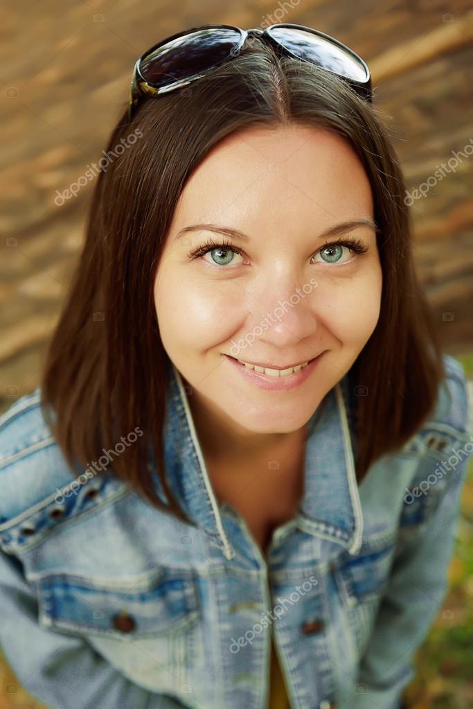 Beautiful girl in jeans jacket — Stock Photo © shesaysboo 83921030
