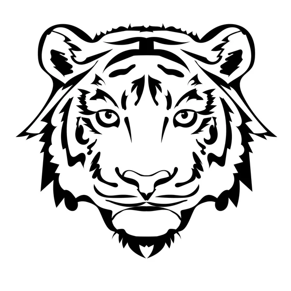 Vector tatuagem tigre — Vetor de Stock