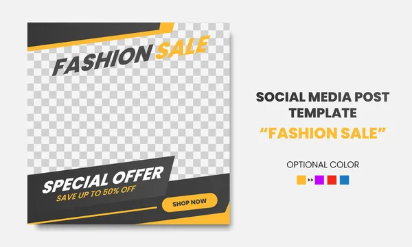 Creative Fashion Vente Promo Social Media Post Template Design Banner — Image vectorielle