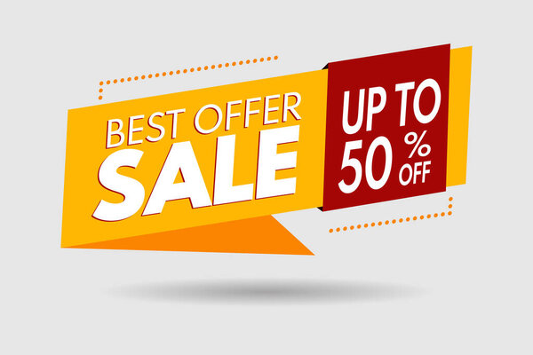 Sale banner template design. Best offer. Mega sale and Big sale for web and social media marketing best price in vector illustration