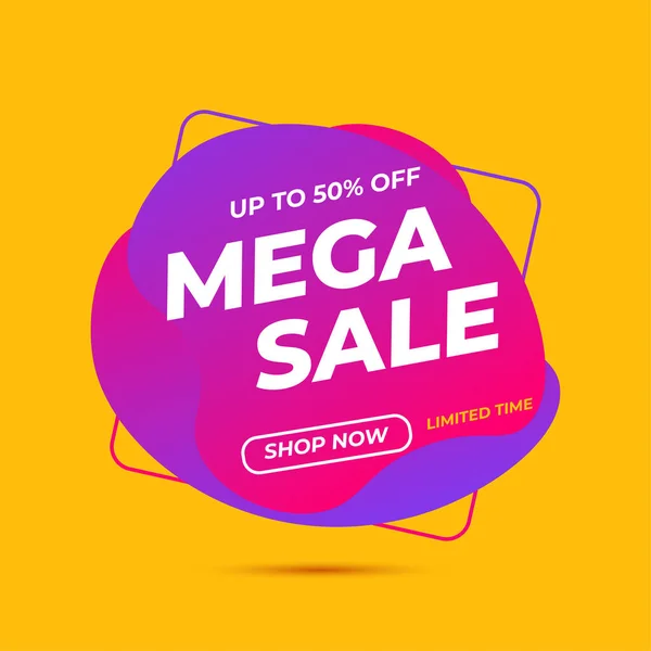 Πώληση Σχεδιασμό Πρότυπο Banner Mega Sale Ειδική Προσφορά Για Web — Διανυσματικό Αρχείο