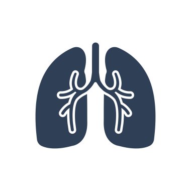 İnsan Ciğerleri Simgesinin Basit İllüstrasyonu