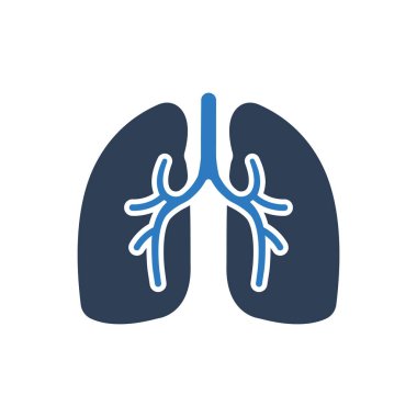 İnsan Ciğerleri Simgesinin Basit İllüstrasyonu