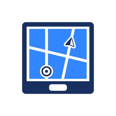 GPS İzleme Aygıtı Simgesinin Basit İllüstrasyonu