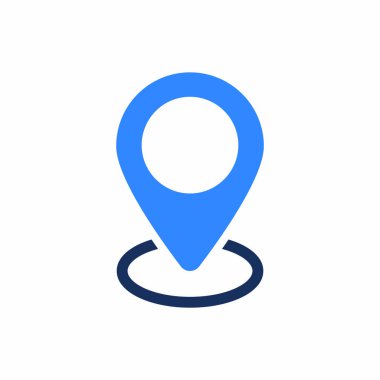 Konum Pin Simgesinin Basit İllüstrasyonu