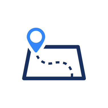  GPS konumu simgesinin basit illüstrasyonu