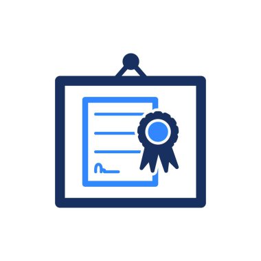 Sertifika Simgesinin Basit İllüstrasyonu