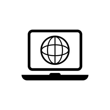 Laptop Web Tarayıcı Simgesi herhangi bir tasarım projesi için mükemmeldir.