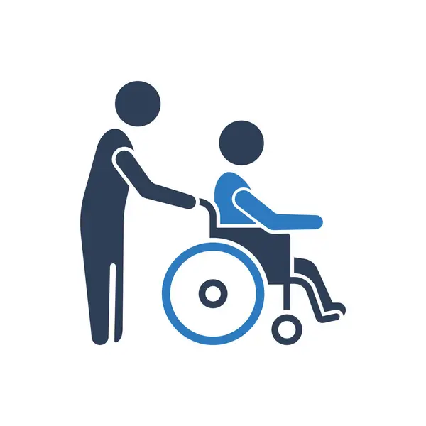 Hasta Simgesi ile Tekerlekli Sandalye İtmek