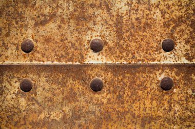 paslı metal plaka doku ile cıvata