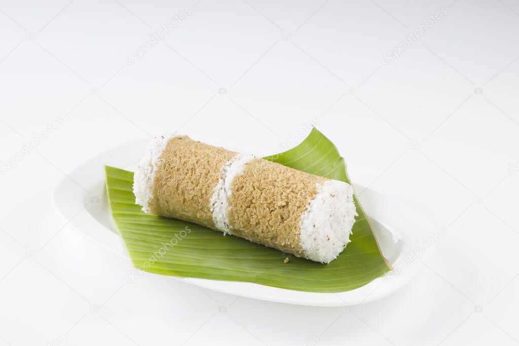 Kerala breakfast_Wheat puttu,healthy steamed food which is the main breakfast item of south indian made using wheat flour.