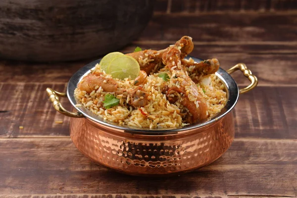 Dum Chicken Biriyani Primo Piano Immagine Kerala Thalassery Biriyani Che — Foto Stock