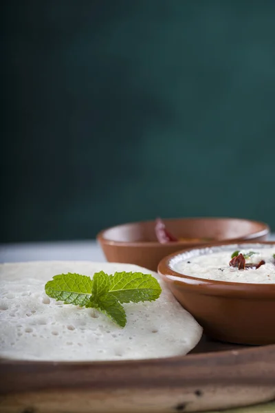 Sul Índia Tradicional Café Manhã Dosa Thattu Dosa Feita Usando — Fotografia de Stock