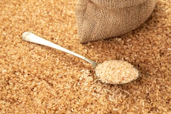 Kerala Matta Rice _Parboiled Rice Palakadan Matta Red Rice Arranged — Stock Photo, Image