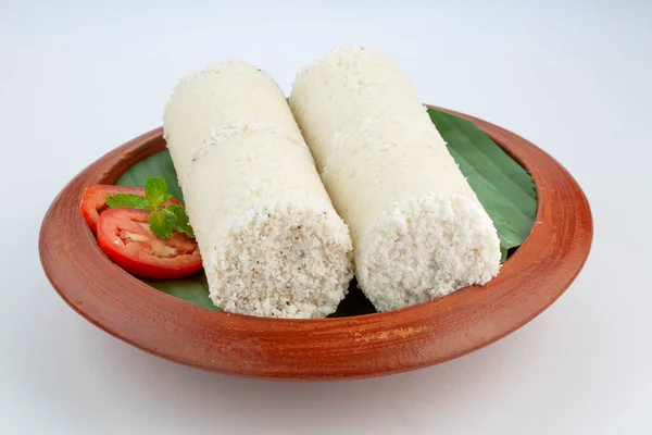 Puttu Witte Rijst Puttu Kerala Speciale Ontbijt Items Gemaakt Met — Stockfoto