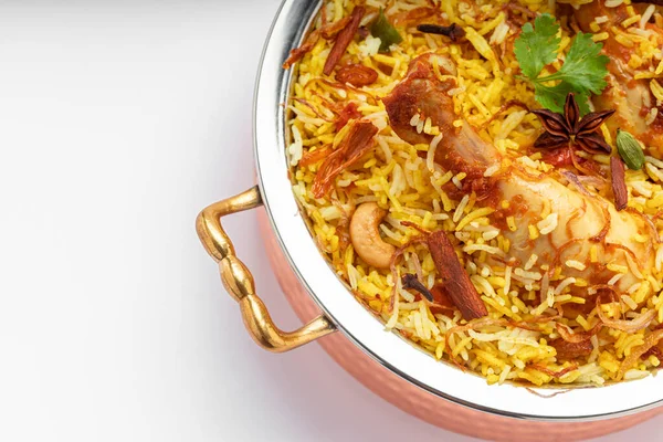 Csirke Biryani Kerala Stílusú Csirke Dhum Biriyani Készült Jeera Rizs — Stock Fotó