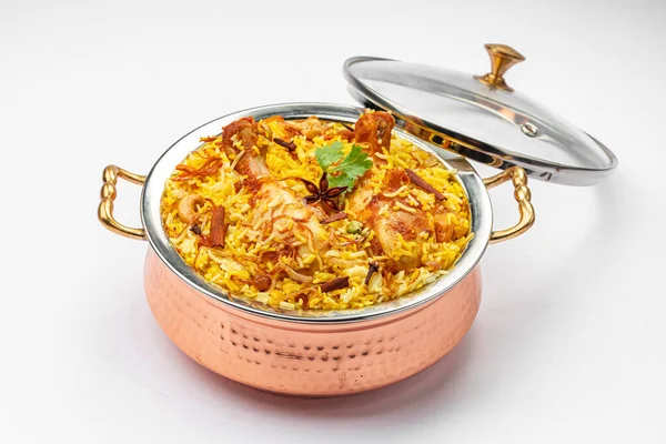 Frango Biryani Querala Estilo Frango Dhum Biriyani Feito Com Arroz — Fotografia de Stock