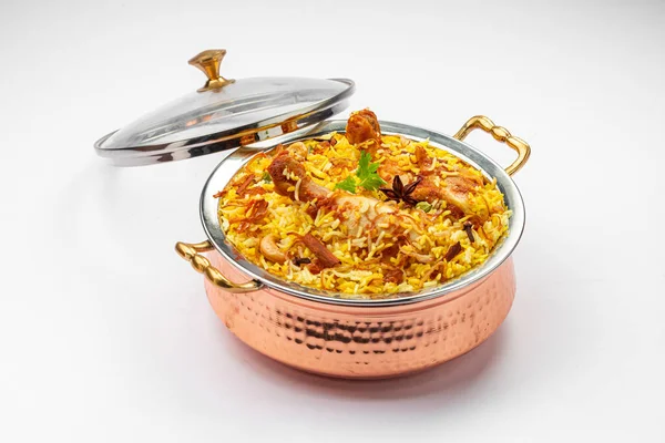 Frango Biryani Querala Estilo Frango Dhum Biriyani Feito Com Arroz — Fotografia de Stock