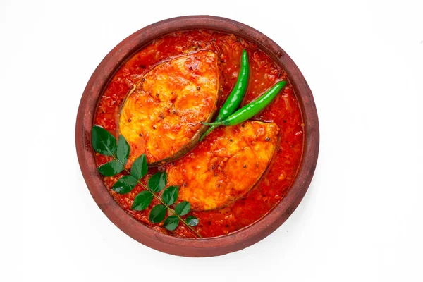 Fisch Curry Seher Fisch Traditionelles Indisches Fischcurry Kerala Special Einer — Stockfoto