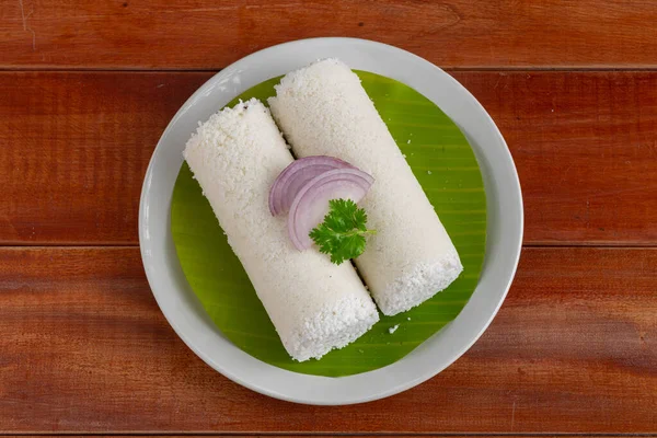 Puttu Steam Cake White Raw Rice Puttu Pacharisi Maavu Puttu —  Fotos de Stock