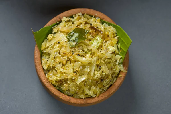 Cabbage Fry Stir Fry_Side Dish Kerala Meals Which Very Tasty — Stock Photo, Image