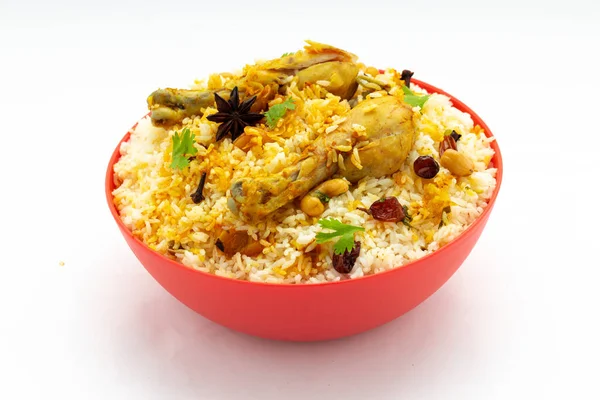 Csirke Biryani Kerala Stílusú Csirke Dhum Biriyani Készült Jeera Rizs — Stock Fotó