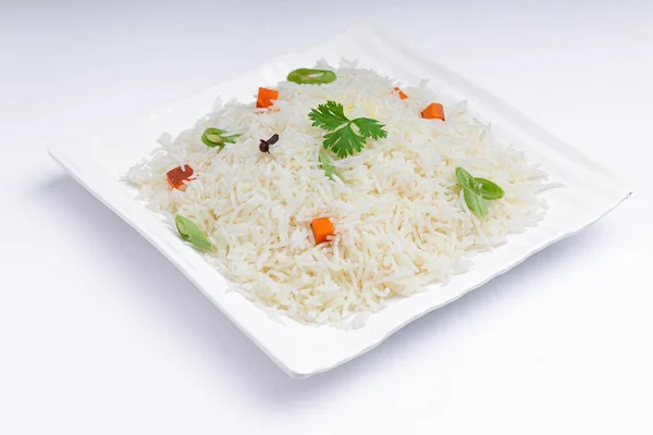 Veg Pulav Pulao Feitos Com Arroz Basmathi Legumes Especiarias Indianas — Fotografia de Stock