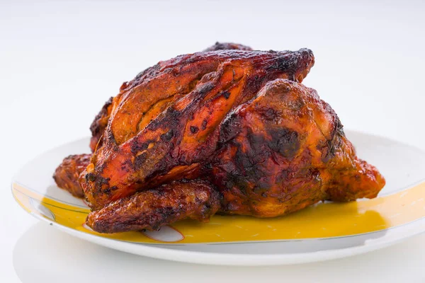 Ayam Shawai Diatur Dalam Meja Tampilan Closeup — Stok Foto