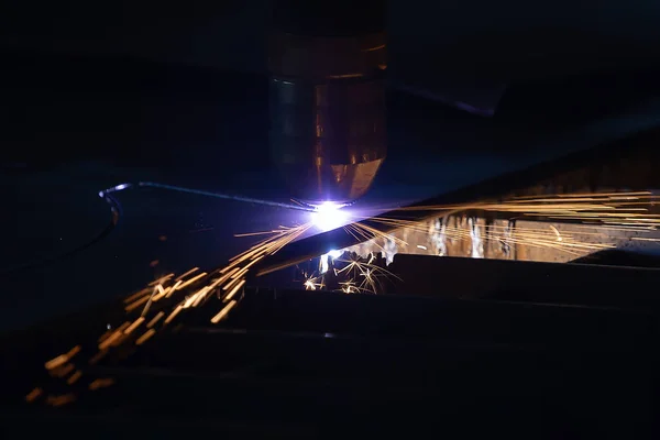 Metal Grinding Welding Works Sparks — Stock Photo, Image