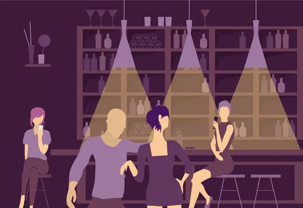 Bir gece kulübünde akşam partisi.