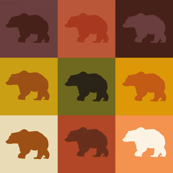 farklı arkaplanlarda farklı renklerde ayılar