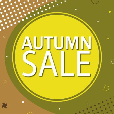 Parlak renklerde sonbahar indirimi posteri