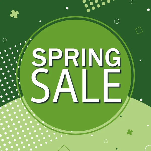 Parlak renklerde bahar satışı posteri