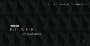 Piramitler şeklinde üç boyutlu desen. Koyu üçgen piramitlerin soyut bileşimi. Teknolojik geometrik arka plan. Vektör