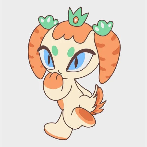 Neşeli bir Markov anime karakteri. Komik bir chibi karakteri. Çizgi film karakteri tasarımı. EPS 10.