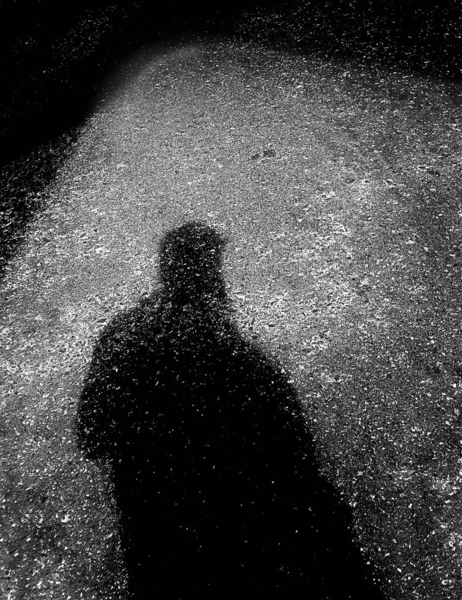 shadow of a man at night