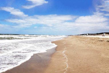 Arjantin Denizi 'ndeki sahil şeridinin kaybolan görüntüsü.