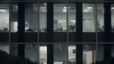 Office Windows gece vardiyası, İş Merkezi, Oda katta parlak