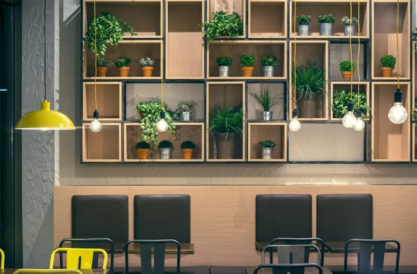 Café Interior Diseño de pared — Foto de Stock