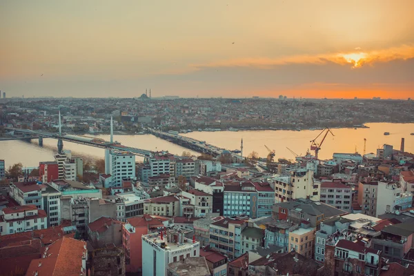 Istanbul Sunset Panorama — Stock Photo, Image