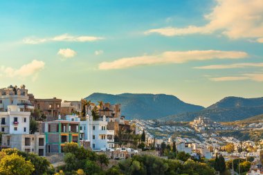 Şehirde yaz Bodrum turistik yer